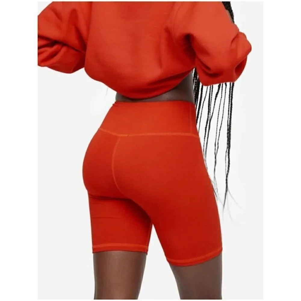 NWT MATE the Label Red Organic Stretch Biker Short - Size 3X